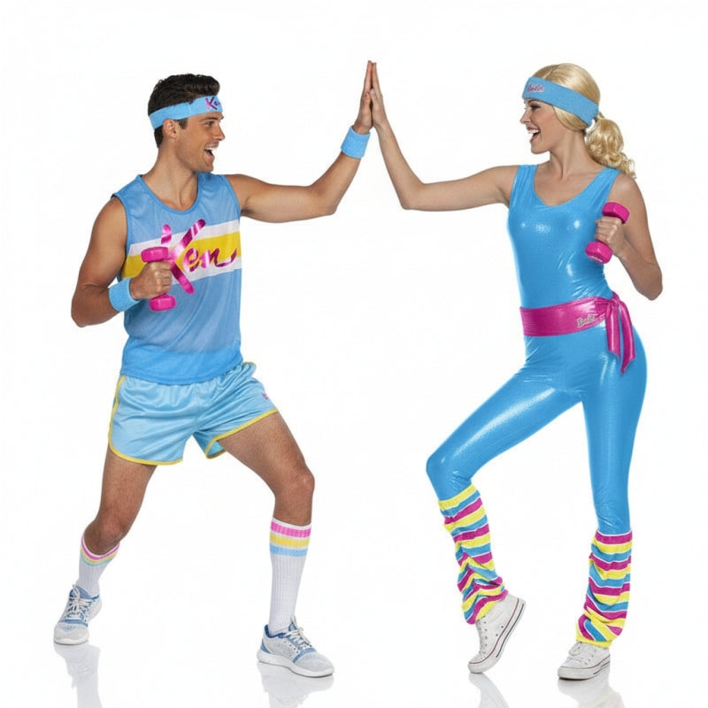 Costumi di coppia Barbie e Ken sportivi