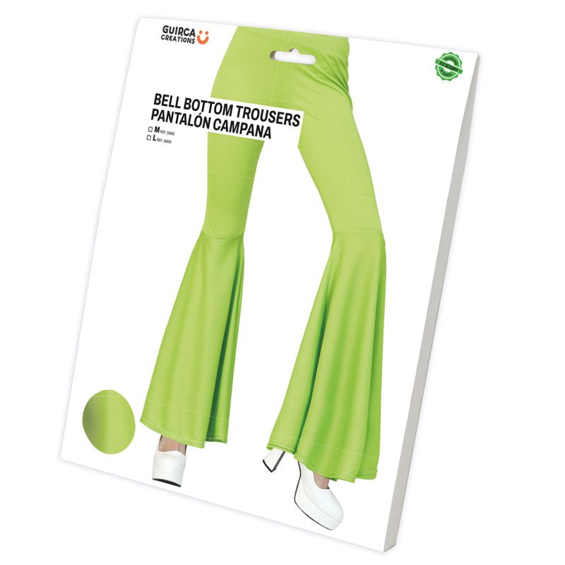 Pantalón de disfraz Acampanado Verde para mujer Packaging