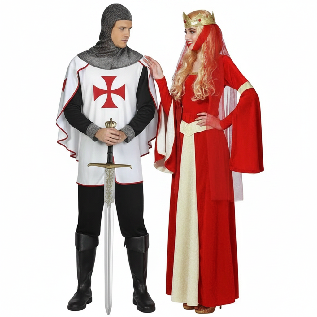 Costumi di coppia Re medievali deluxe