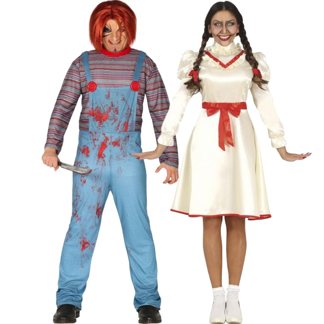 Pareja de Muñecos de Terror Chucky y Annabelle