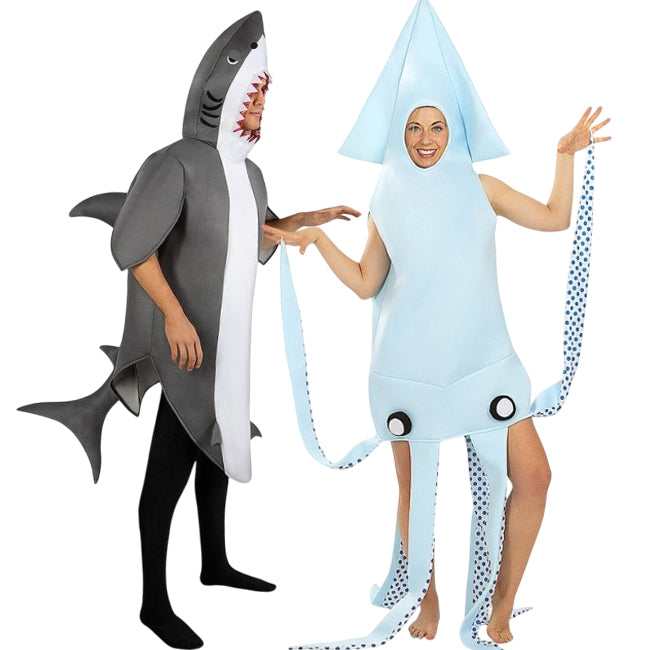 Tiburón y Calamar para disfrazarte en pareja