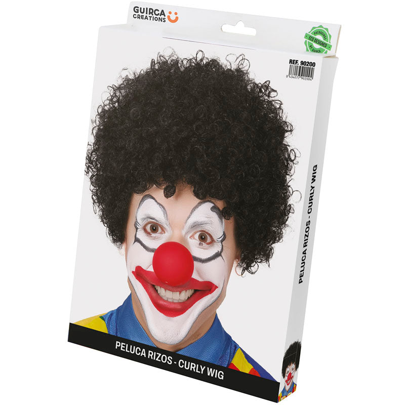 Peluca de Payaso negra packaging