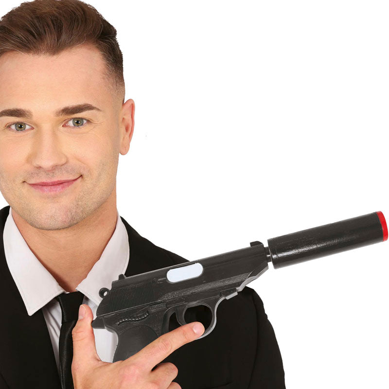Pistola con silenciador