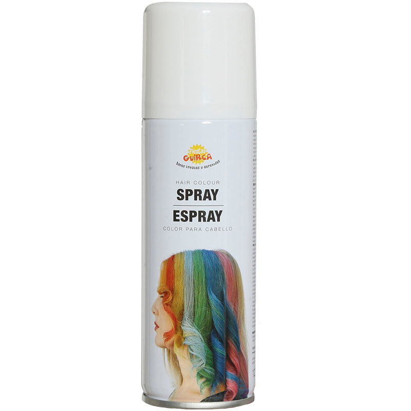 Spray de pelo color blanco