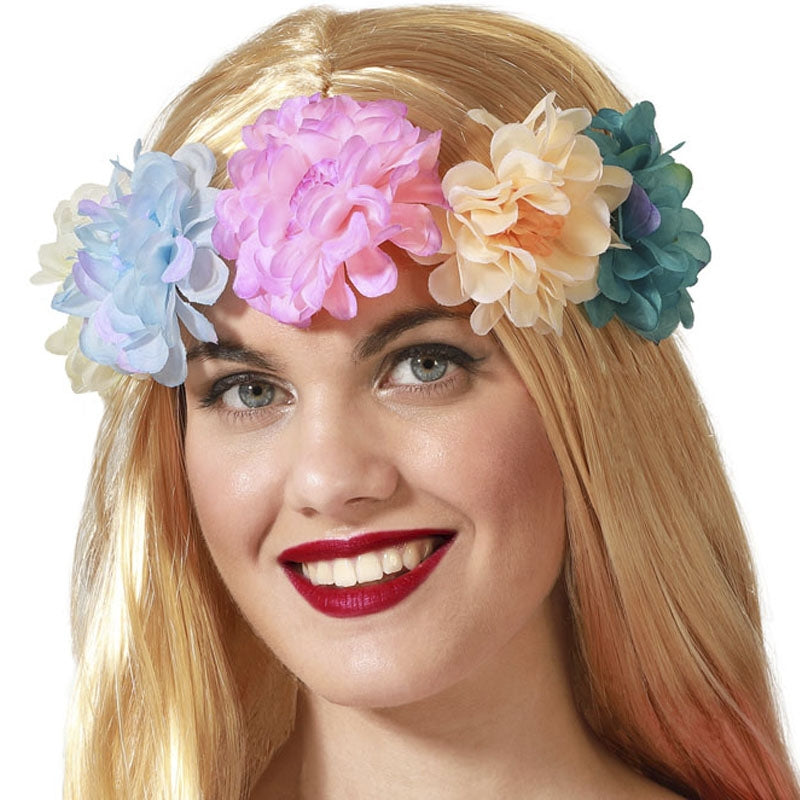 Corona de flores grandes