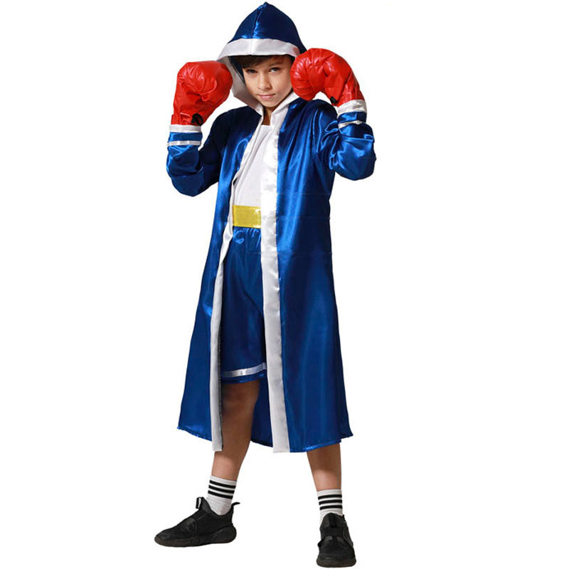 Disfraz para niño y niña de Boxeador azul Niño