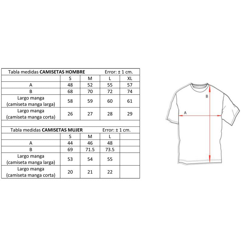 Tallas Camiseta Chica Sexy para disfrazarte