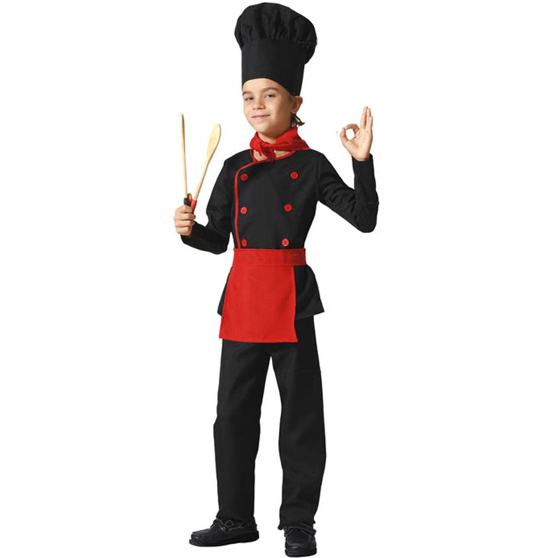 Disfraz para niño de Cocinero con delantal rojo