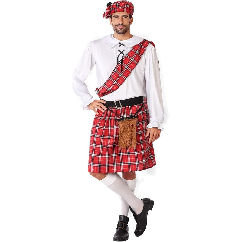 Tradizionale Uomo Kilt Set - Orologio Nero Tartan & IN Abbinato Fly Tradizionale Uomo Kilt Set - Orologio Nero Tartan & IN Abbinato Fly