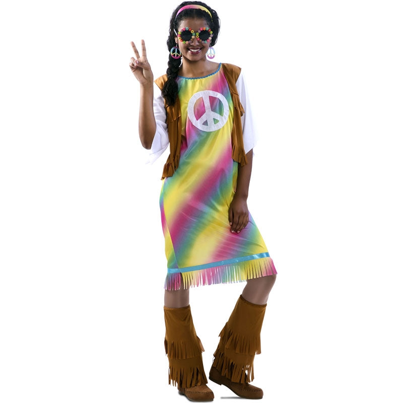 Set Accessori Hippie PPX - Collana Pace, Girasole, Cerchietto E Braccialetto