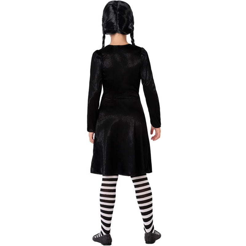 Disfraz de Niña Tétrica negro para niña Espalda