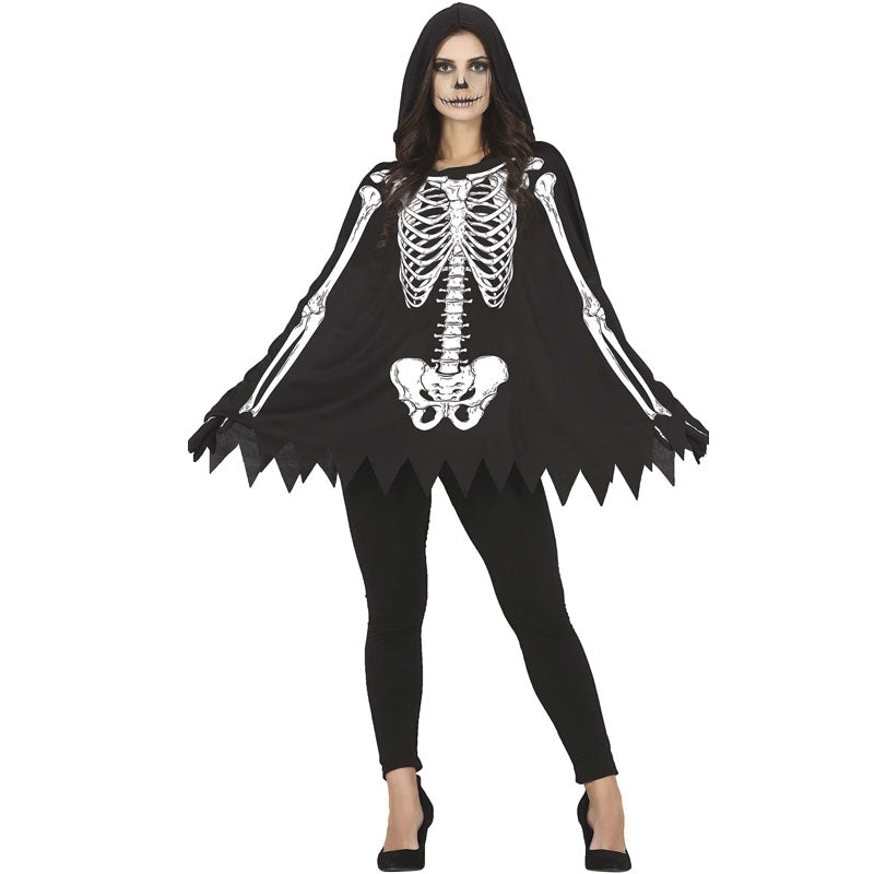 Costume Scheletro Da Donna Per Halloween | Tuta Aderente A Maniche - 10