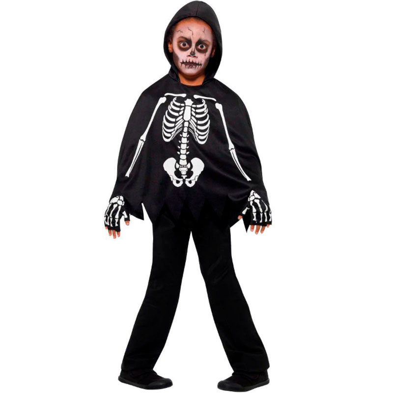 Lubolee Costume Scheletro Bambino, Costumi Halloween Bambini - Vestito Scheletro Bambino Che Brilla Nel Buio,Vestito Halloween Bambini 4-12 Anni (4-6 anni