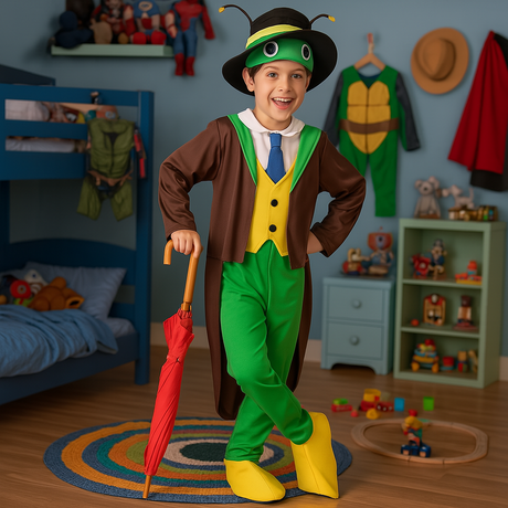 Costume da Grillo della favola di Pinocchio per bambino