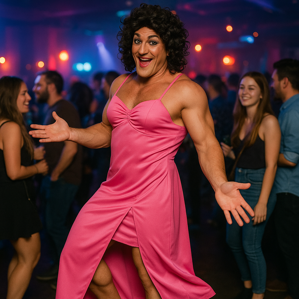 Costume da Drag Queen Rosa per uomo