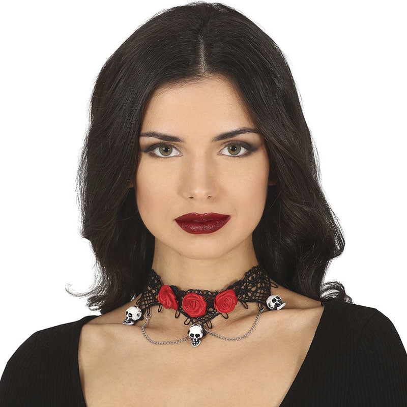 Collana Luna – Choker nero con ciondolo a forma di luna nel Collana Luna – Choker nero con ciondolo a forma di luna nel
