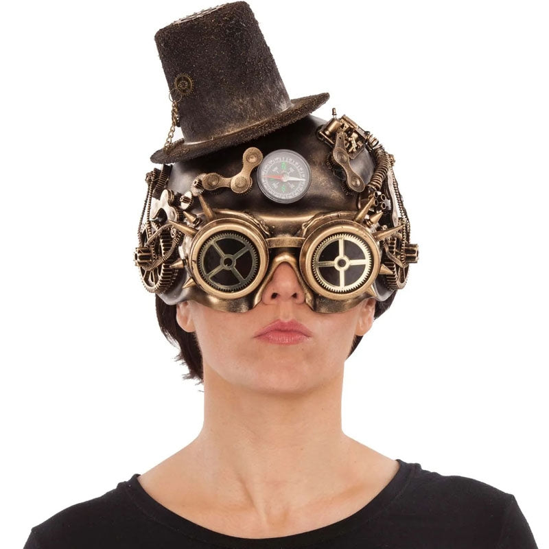Maschera Steampunk Alieno Teschio Con Serpente Lungo Industriale main image 0