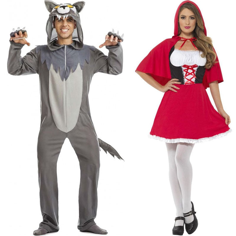 Pareja Lobo y Caperucita adulto