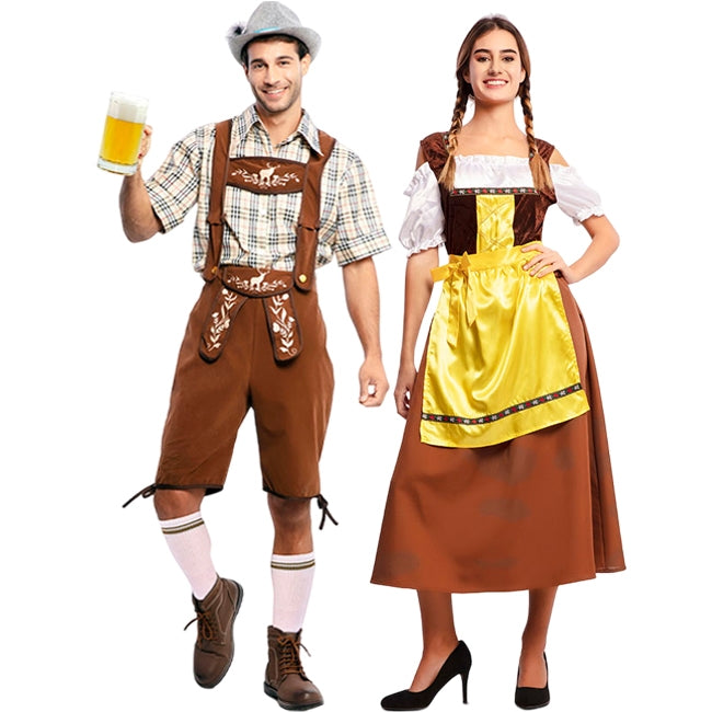 Costumi di coppia Bavaresi Tedeschi Oktoberfest
