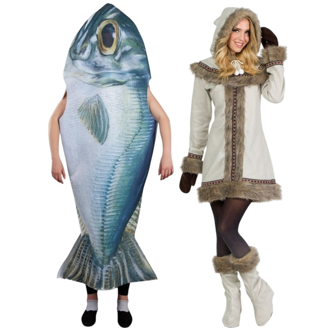 Costumi di coppia Pesce e Eschimese Siberiano