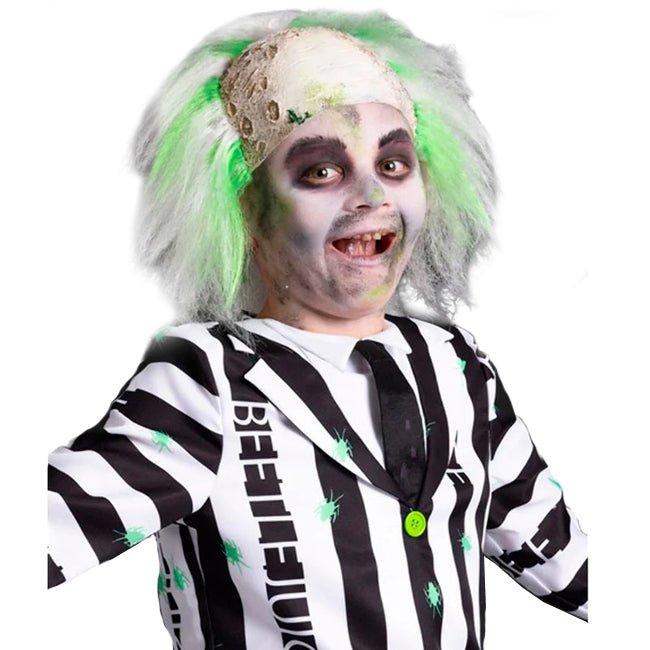 Peluca con calva Beetlejuice infantil