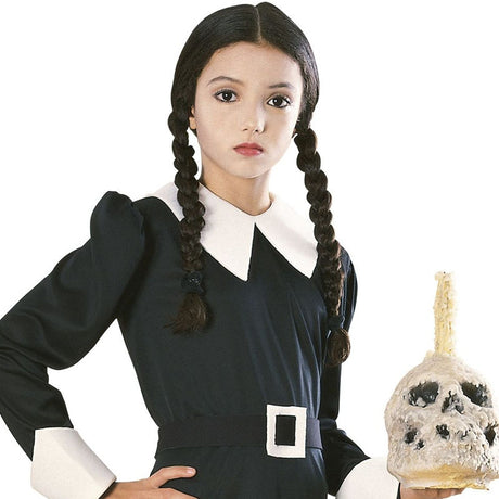 Peluca Niña de Familia Tétrica infantil