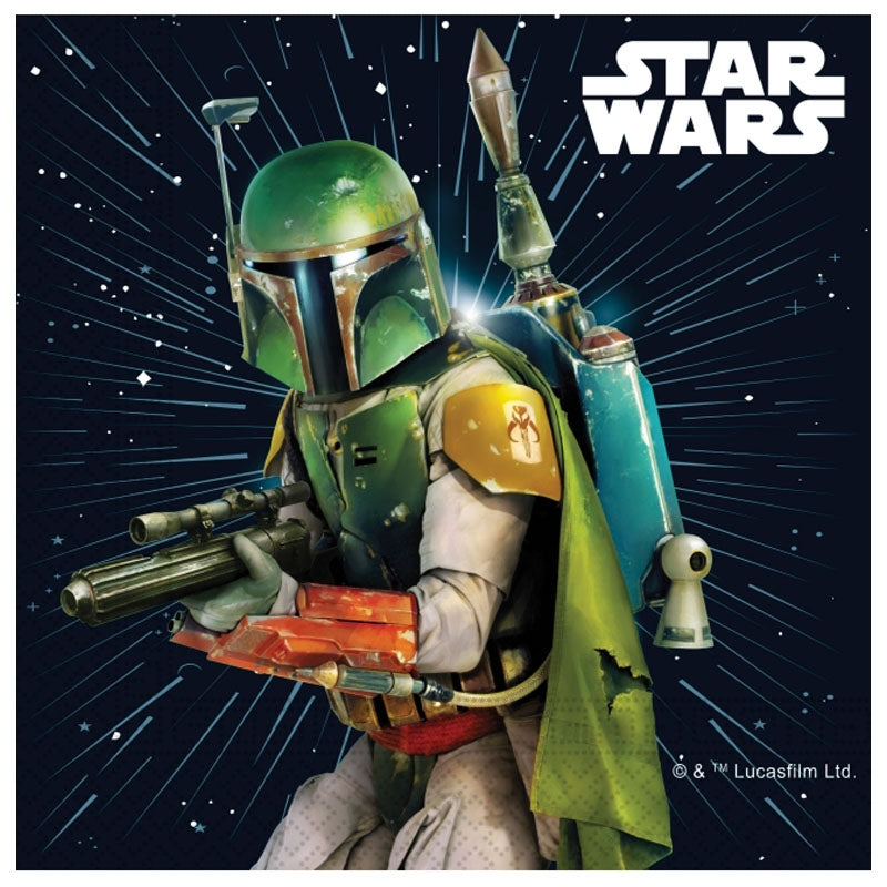 Tovaglioli Di Carta Star Wars Battaglia Finale 33x33 Cm - 20 Pezzi, Tema Fumetti, Per Festa A Teme Compleanno