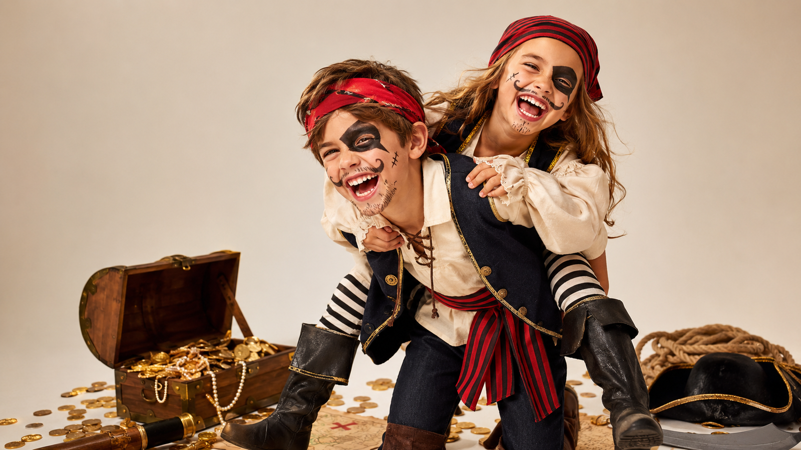 Maquillaje de pirata para niños: tutorial paso a paso