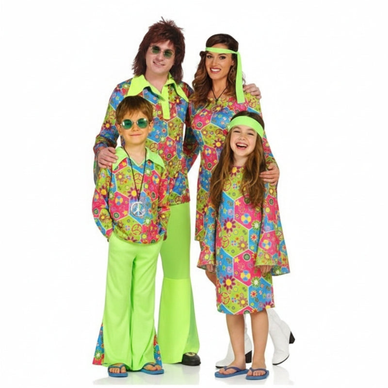 Gruppo Hippies Flower Power