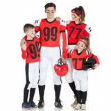 Gruppo Giocatori Football Americano Rossi