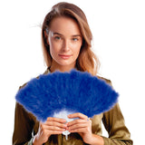 Abanico de Plumas Azul