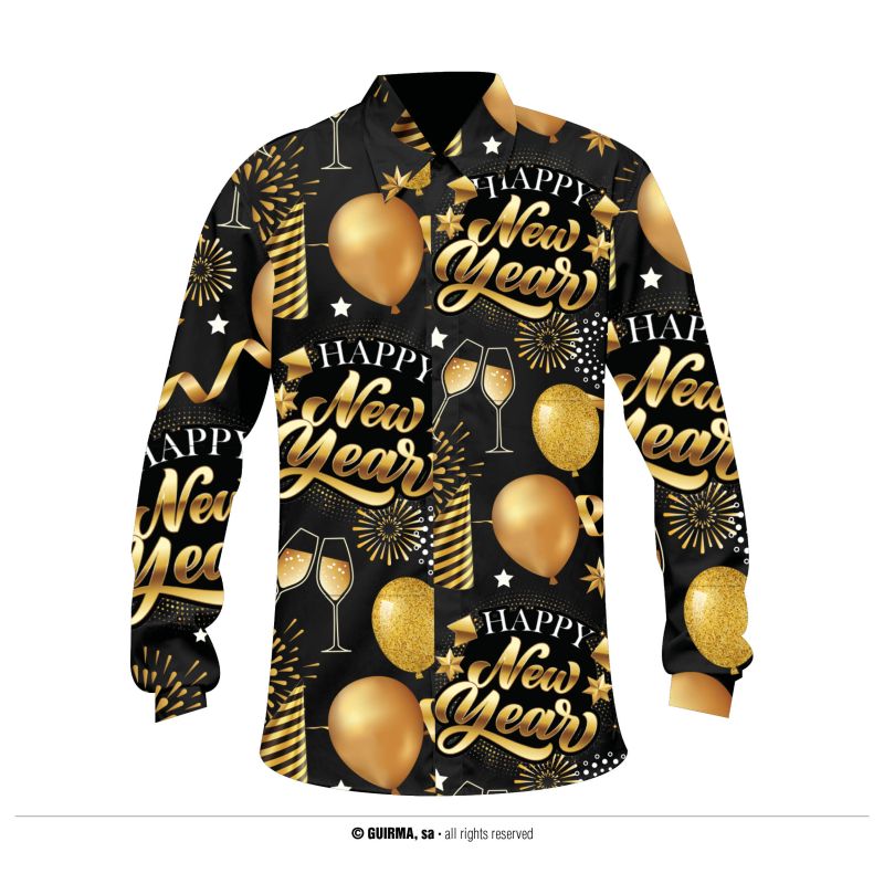 Camisa Happy New Year para hombre Bis