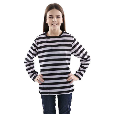 Camiseta de Rayas Negras y Blancas infantil