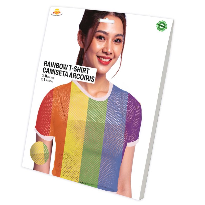 Camiseta Rejilla Arcoiris para mujer