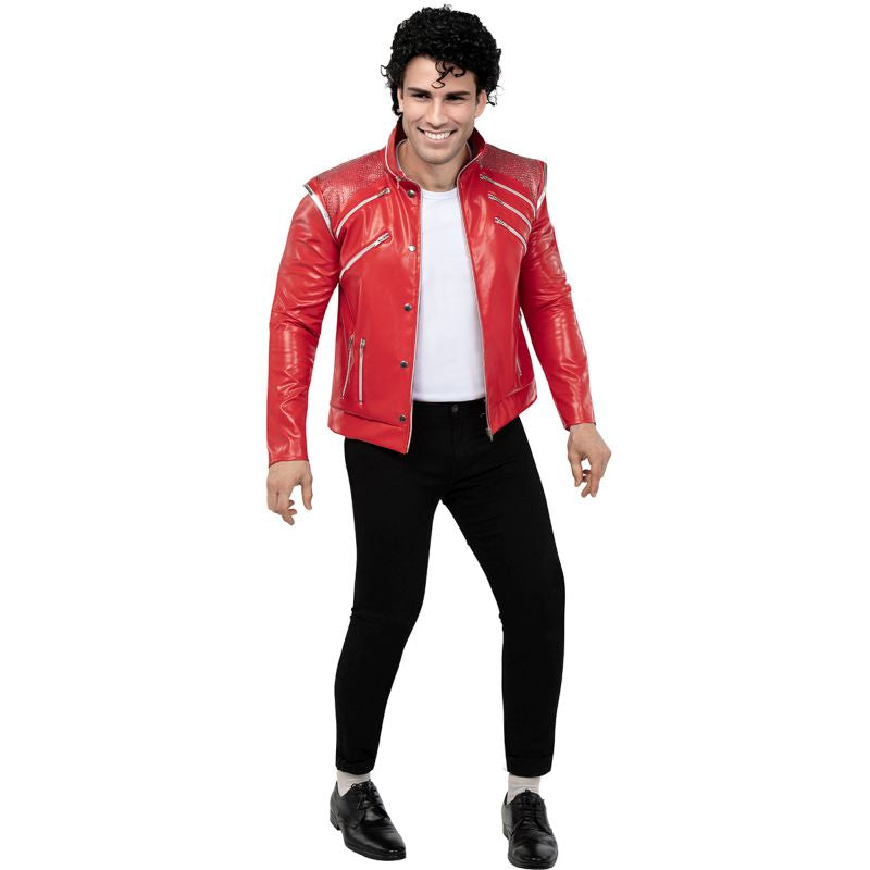 Beat It Michael Jackson Thriller RED Cosplay Costume Jacket Shirt Glove HC-472 e Beat It Michael Jackson Thriller RED Cosplay Costume Jacket Shirt Glove HC-472 e