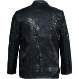 Chaqueta Lentejuelas Negra para Hombre Detalle Espalda