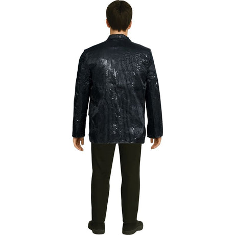 Chaqueta Lentejuelas Negra para Hombre Espalda