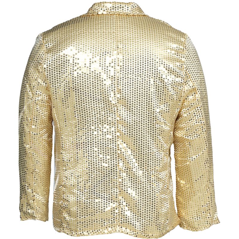Chaqueta Lentejuelas Oro para Hombre Trasera