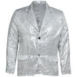 Chaqueta Lentejuelas Plata para Hombre Delantera