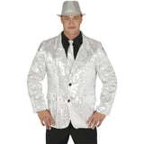 Chaqueta Lentejuelas Plata para Hombre