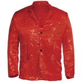 Chaqueta Lentejuelas Roja para Hombre Delantera