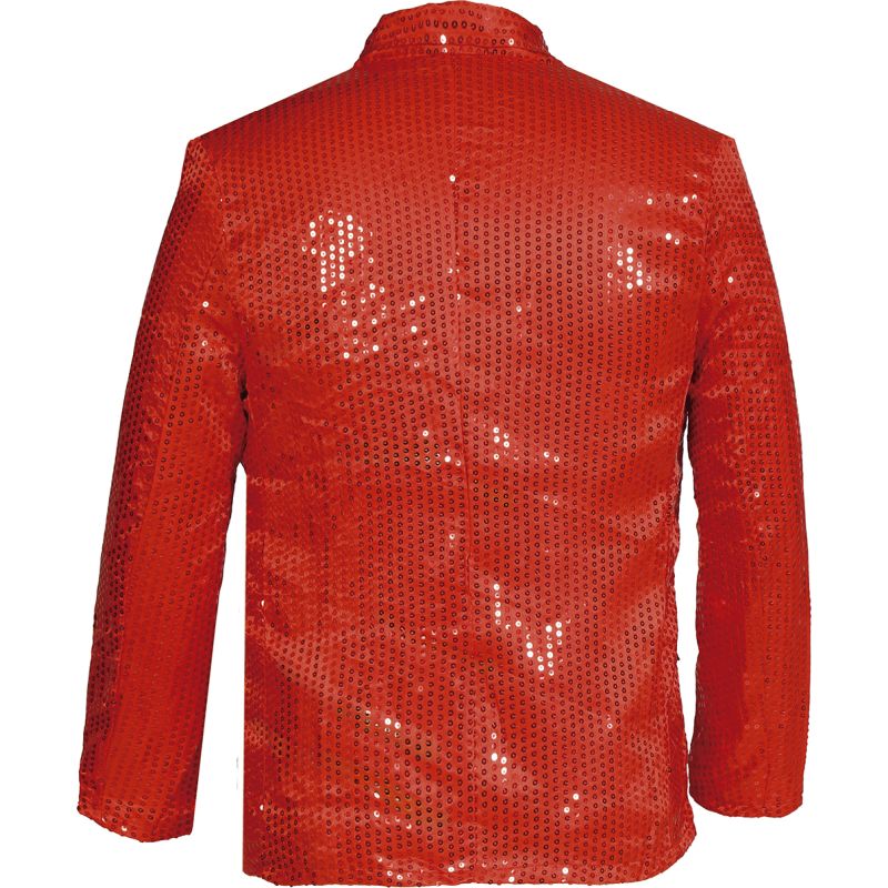 Chaqueta Lentejuelas Roja para Hombre Trasera