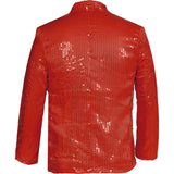 Chaqueta Lentejuelas Roja para Hombre Trasera