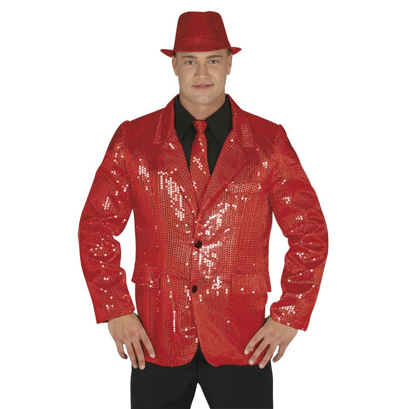 Chaqueta Lentejuelas Roja para Hombre