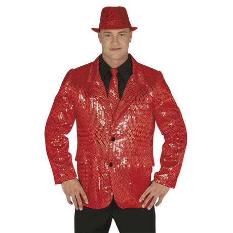 Chaqueta Lentejuelas Roja para Hombre