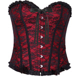 Corset Burdeos para mujer Detalle