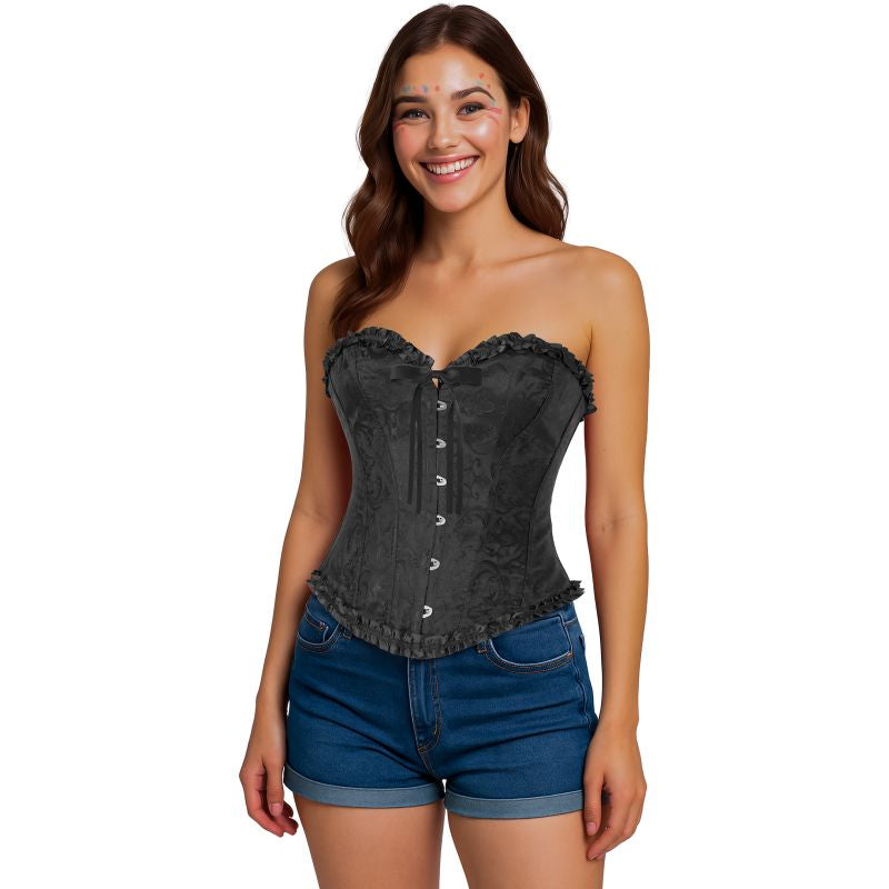 Corset Negro estampado para mujer Bis