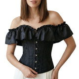 Corset Negro con Volantes para mujer
