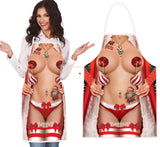 Delantal navidad desnuda