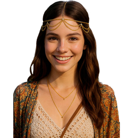 Diadema Medieval con cadena metálica